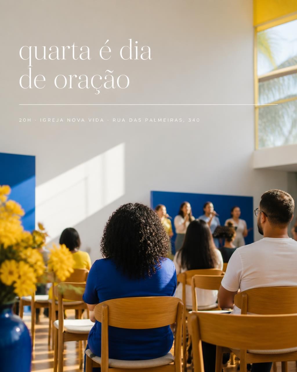 Convite de culto feito no app